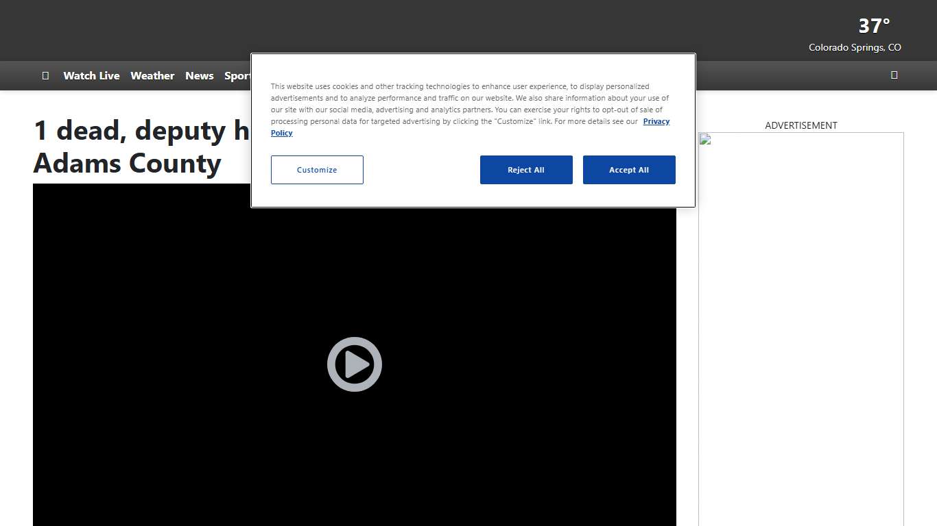 1 dead, deputy hospitalized following shooting in Adams County